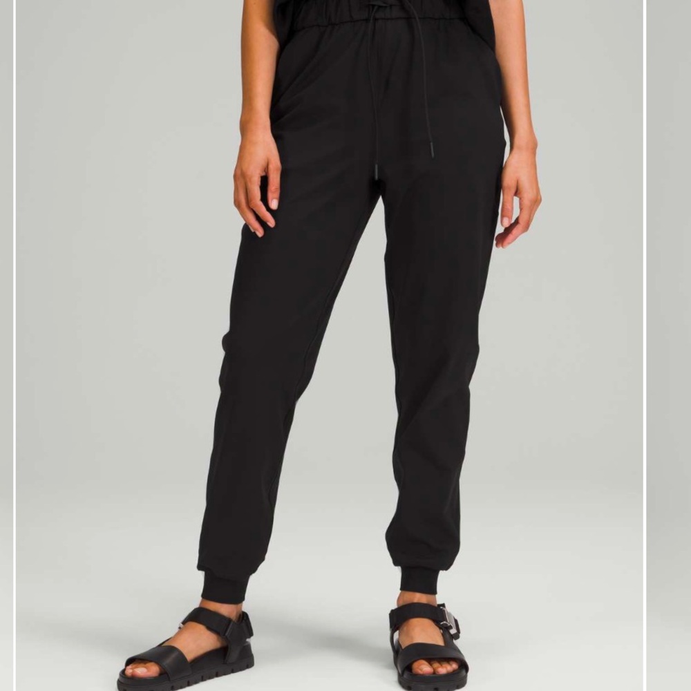 Lululemon Black Stretch High Rise Jogger Pants